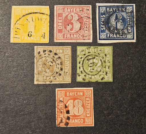 Zdjęcie oferty: *** BaYerN 8-13 z 12 i 18 KREuZEr *** ALT DeuTschLAnd *** Serie *** 3