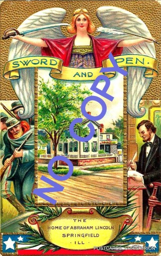 Zdjęcie oferty: USA -Patriotyka- A. Lincoln- Miecz i Pióro -1900 r