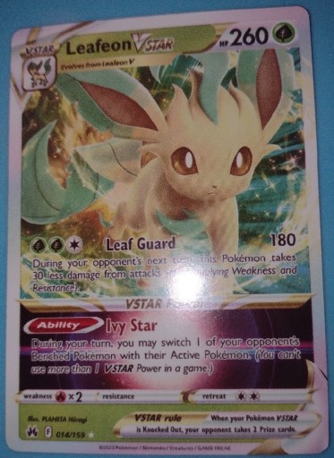 Zdjęcie oferty: Karta Pokemon TCG CRZ 014/159 Leafeon VStar