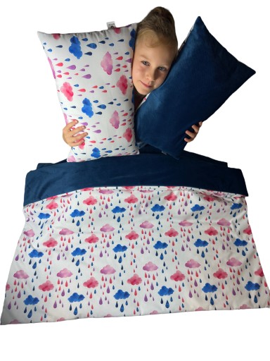 Zdjęcie oferty: Pościel chmurki velvet 100x135 poduszki dla dzieci
