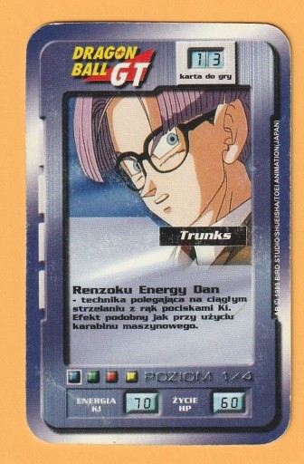 Zdjęcie oferty: KARTA DRAGON BALL GT - CHIO - TRUNKS