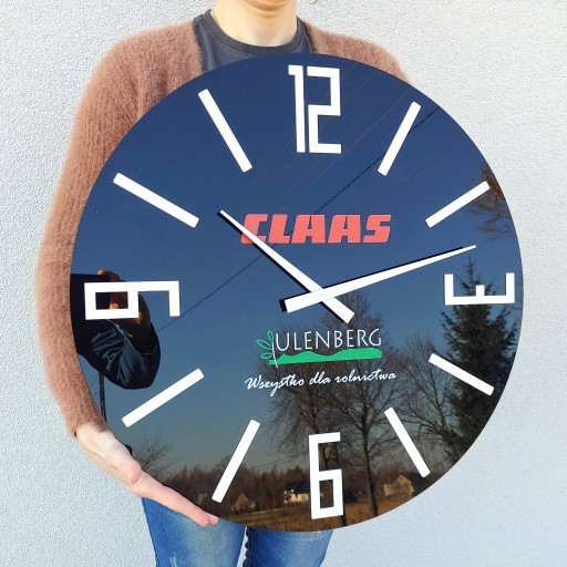 Zdjęcie oferty: Duży zegar z Logo Firmy, Zegar Firmowy 59cm
