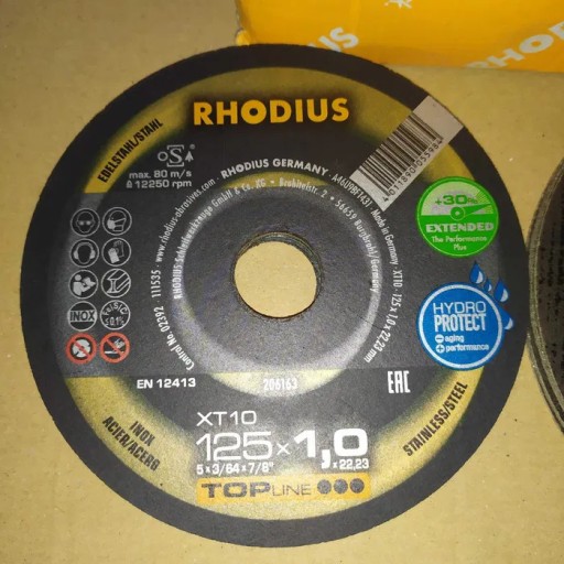 Zdjęcie oferty: Tarcza Do Cięcia Metalu Inox Rhodius XT10 125x1