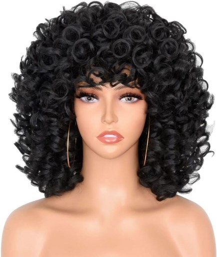 Zdjęcie oferty: Afro peruka z kręconymi włosami Czarne
