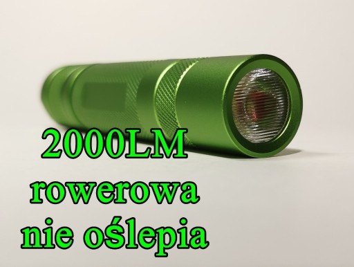 Zdjęcie oferty: Zielona latarka na rower lub spacer, 2000LM