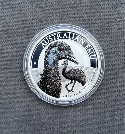 Zdjęcie oferty: Australijski emu kolorowany moneta 1oz srebro 2023