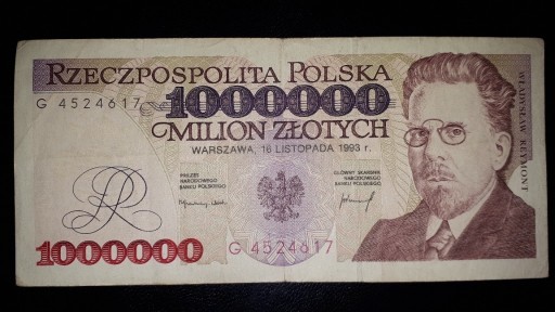 Zdjęcie oferty: Banknot 1000000 złotych seria G !