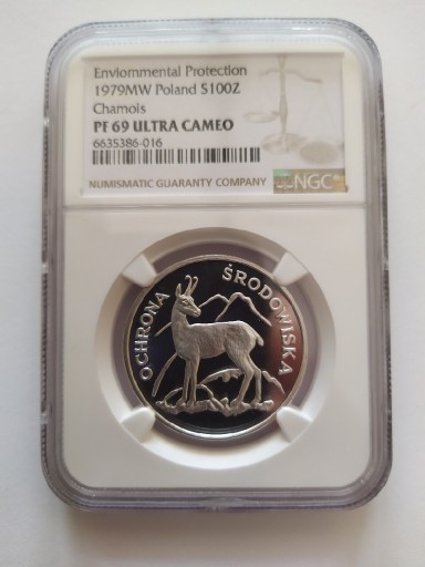 Zdjęcie oferty: Kozica 100 zł 1979 NGC PF 69