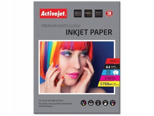 Zdjęcie oferty: Papier fotograficzny ActiveJet Papier błyszczący 