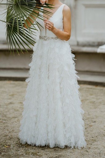 Zdjęcie oferty: Suknia ślubna z piórami z salonu Mavi