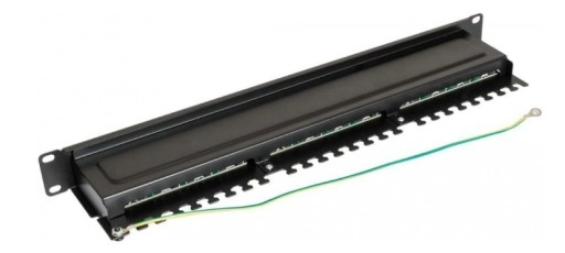 Zdjęcie oferty: Patch panel kat 5e 19 cali 1U 24xRJ45 FTP czarny z polka CCAS PA5E