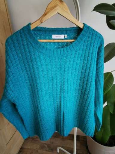 Zdjęcie oferty: Turkusowy niebieski sweter oversize Jessica L