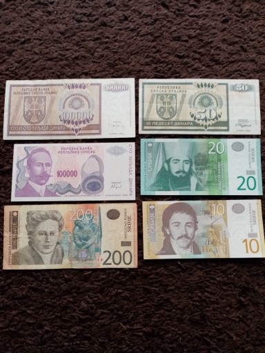 Zdjęcie oferty: Zestaw banknotów - Serbia.. 