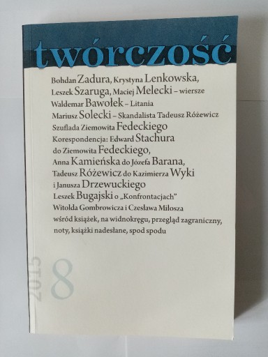 Zdjęcie oferty: Twórczość nr 8/2015