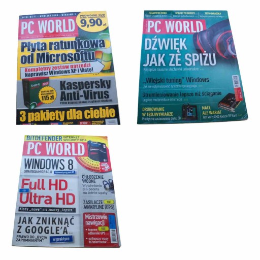 Zdjęcie oferty: PC World 3 numery: 12/2008, 8/2014, 12/2015