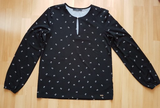 Zdjęcie oferty: MOHITO bluzka czarna elegancka kokardki dekolt łezka XS/34