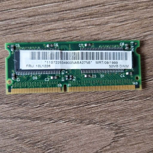 Zdjęcie oferty: pamięć RAM 32 MB DIMM chip NEC