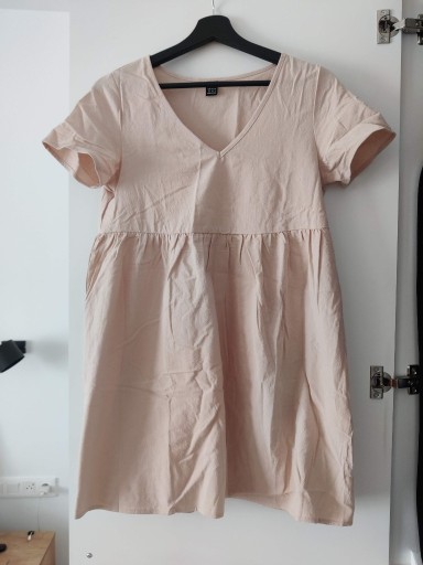 Zdjęcie oferty: Shein beżowa sukienka XS babydoll nowa 100% bawełn