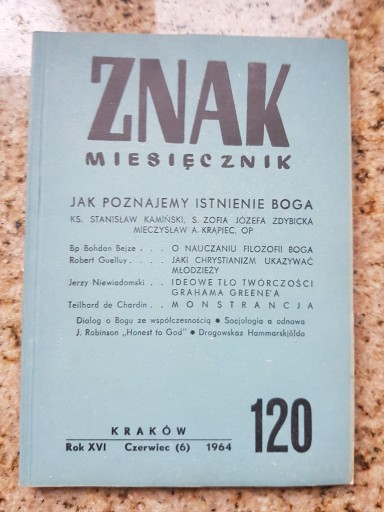 Zdjęcie oferty: Znak miesięcznik nr 120 Poznawanie Boga