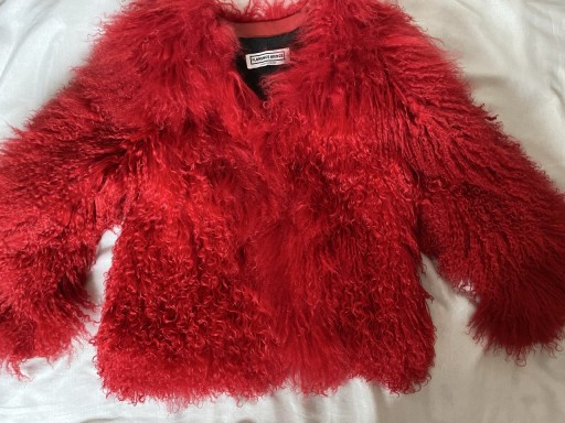 Zdjęcie oferty: Kurtka czerwone futro z owcy mongolskiej Florence Bridge r.36-38