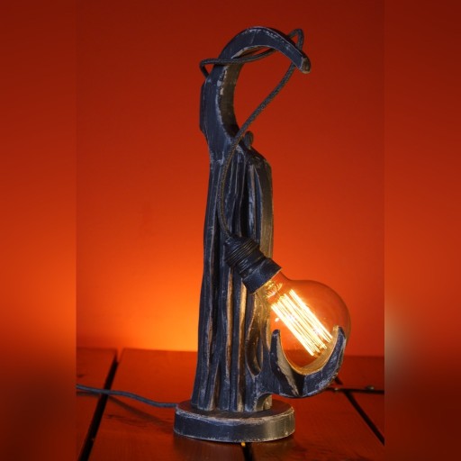 Zdjęcie oferty: LAMPA STOJĄCA EDISON DREWNIANA RETRO RĘKODZIEŁO