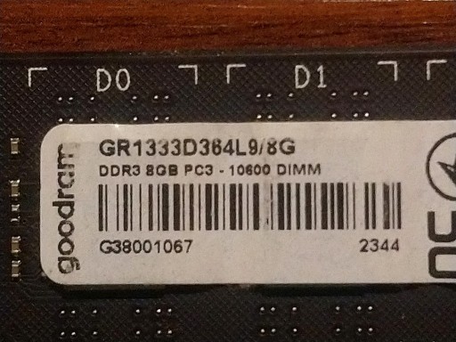 Zdjęcie oferty: DDR3 16GB (2x8GB) 1333Mhz CL9 GOODRAM GR1333D364L9/8G PC3-10600