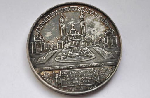 Zdjęcie oferty: Francja, medal Pałac Trocadéro, 1878