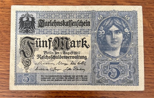 Zdjęcie oferty: 5 Marek Niemcy 1917 rok