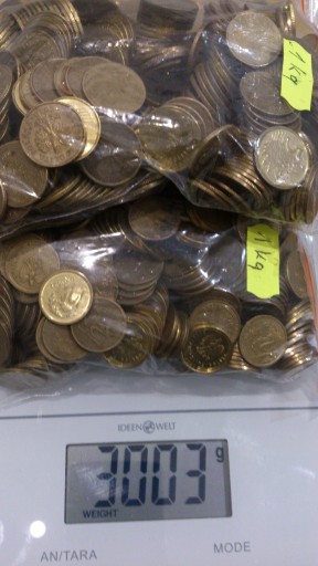 Zdjęcie oferty: Zestaw mieszany 3 kg.monet obiegowych 1,2,5 groszy