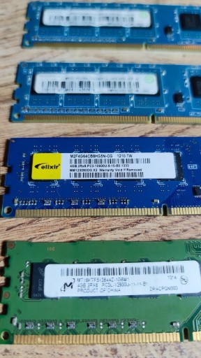 Zdjęcie oferty: DDR3 16GB Zestaw 4 kart pamięci RAM DDR3 4 GB