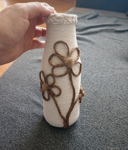 Zdjęcie oferty: Wazon szklany , ręcznie ozdabiany 