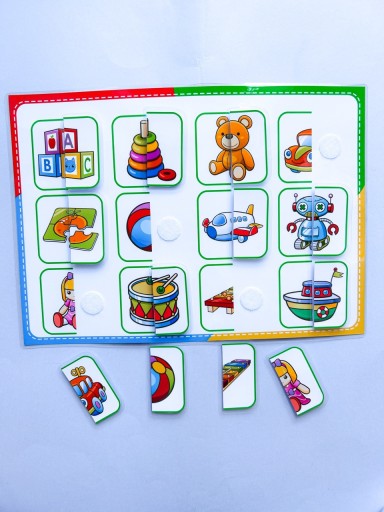 Zdjęcie oferty: Połówki zabawki układanka karta pracy Montessori