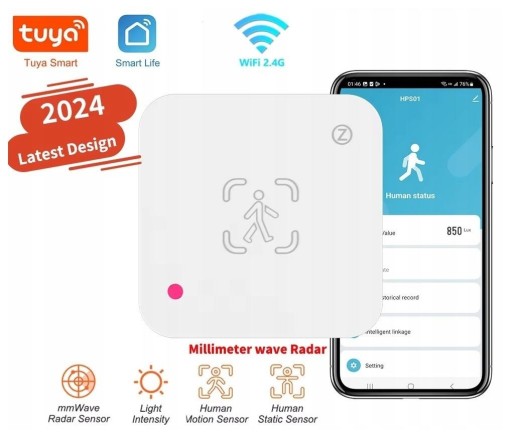 Zdjęcie oferty: Czujnik Ruchu Obecności ZY-M100 TUYA Wifi USB-C 5V