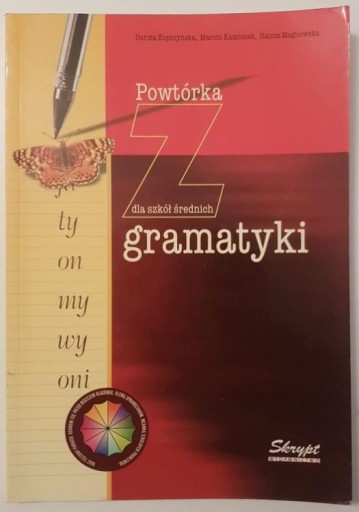 Zdjęcie oferty: powtórka z gramatyki dla szkół średnich matura