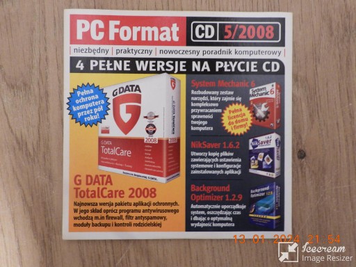 Zdjęcie oferty: CD z czasopisma PC FORMAT 5/2008  4 pełne wersje!