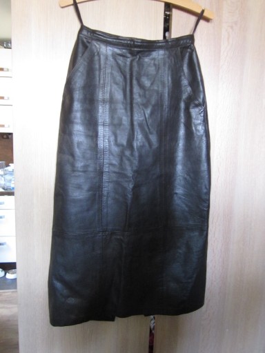 Zdjęcie oferty: długa skórzana spódnica brąz  rozmiar XS