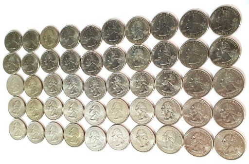 Zdjęcie oferty: US USA 50 State Quarters 25 Cent Unc 199-2008