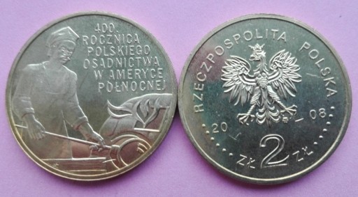 Zdjęcie oferty: 2 zł 2008 r 400 rocznica pol osadnictwa w Ameryce