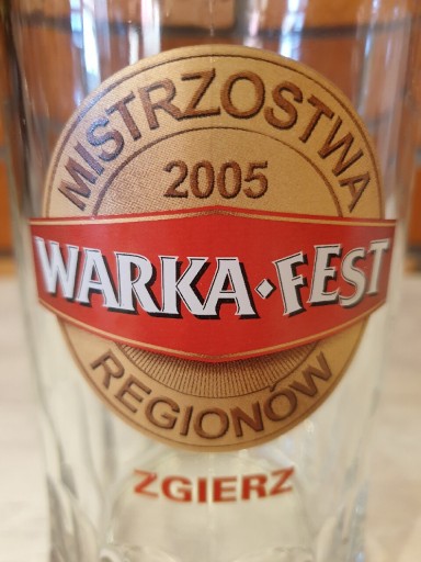 Zdjęcie oferty: Kufel WARKA FEST Zgierz 2005 0,5l
