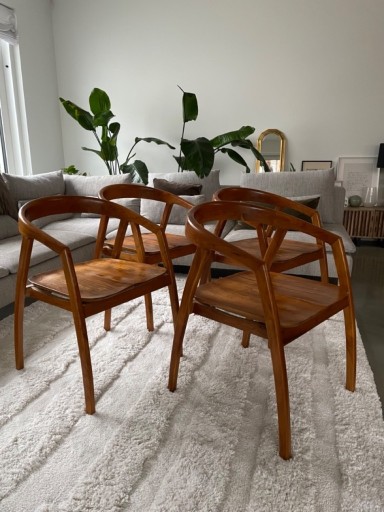 Zdjęcie oferty: Teakowe krzesła z Indonezji drewniane designerskie