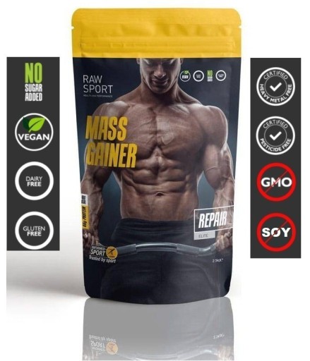 Zdjęcie oferty: 2,5kg Wegański Gainer RAW SPORT + Kreatyna + BCAA