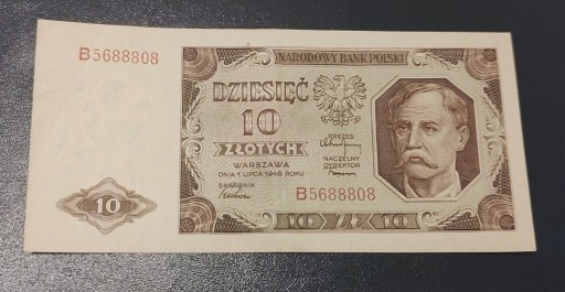 Zdjęcie oferty: Banknot 10 zł z 1948 r stan 2 