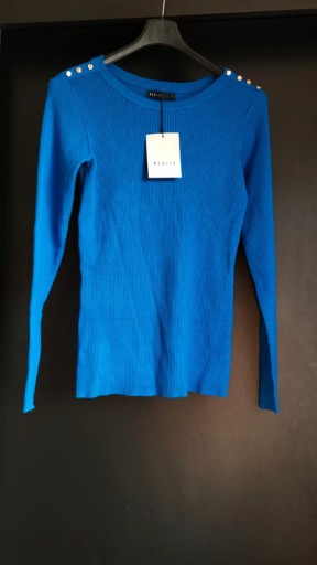 Zdjęcie oferty: Mohito nowa bluzka z długim rękawem sweterek kobaltowy rozmiar S