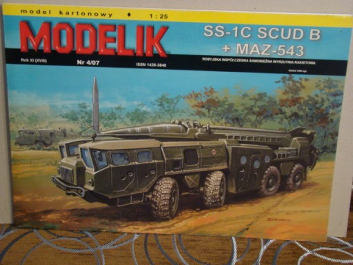 Zdjęcie oferty: Modelik SS-1C Scud B+ Maz-543