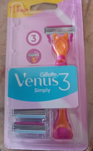 Zdjęcie oferty: Gillette Simply Venus 3  maszynka + ostrza 8 sztuk