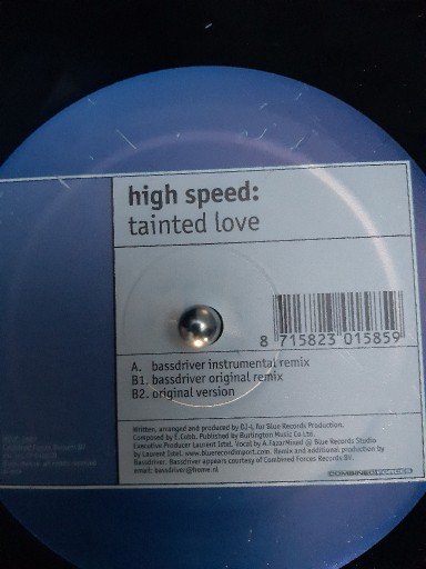Zdjęcie oferty: maxi vinyl High Speed – Tainted Love (Bassdriver Rmx) hard trance