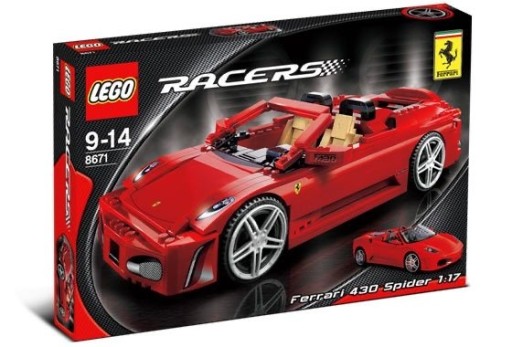 Zdjęcie oferty: LEGO Racers 8671 - Ferrari F430 Spider 1:17