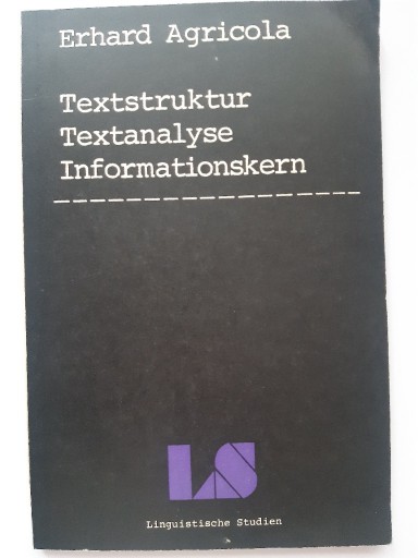 Zdjęcie oferty: Agricola Textstruktur Textanalyse