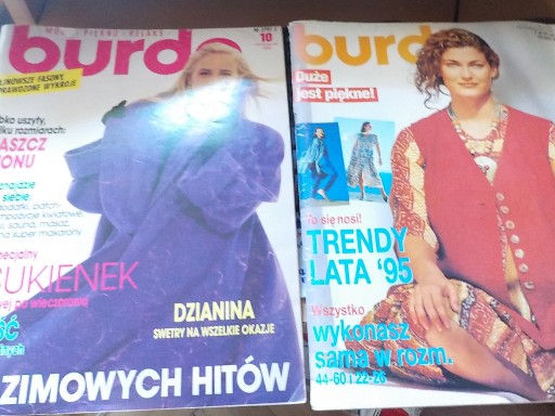 Zdjęcie oferty: BURDA moda   uroda wykroje  hity 1995 i 1990