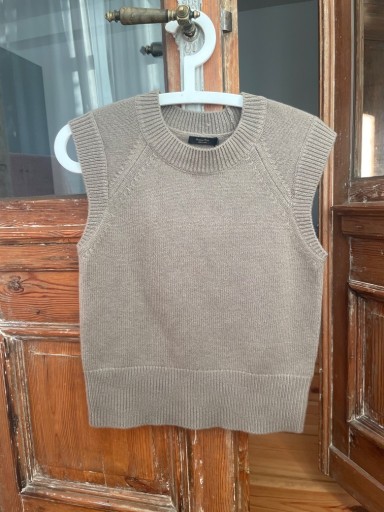Zdjęcie oferty: Massimo Dutti nowa kamizelka khaki wełniana wełna kaszmir